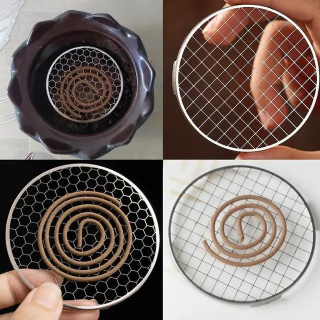 Alt view image 7 of 7 - 5 Pack Charcoal Incense Burner Mesh Screen Replacement Charcoal Discs Burner Screen Grille for Bakhoor Burner Charcoal Briquettes Charcoal Tablets Hanging Censer Resin Incense Burners Bowl