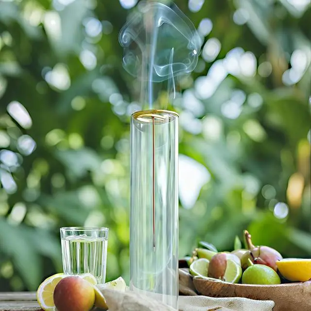 Alt view image 4 of 7 - Glass Incense Holder,Incense Burner for Sticks with Ash Catcher,Incense Stick Burner for Meditation and Yoga Room (Golden Leaf)