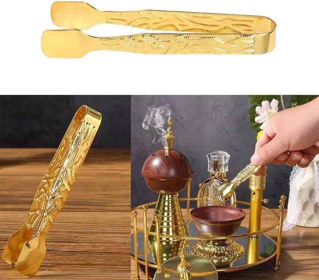 Alt view image 6 of 7 - 2 Pack Charcoal Briquettes Tongs Charcoal Tablets Locking Tongs Incense Charcoal Tong Charcoal Discs Holder for Picking up Charcoal Disk Lights Coal Tablet Incense Burner Incense Censer