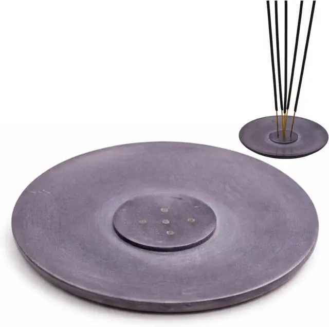 Main image of Handmade Natural Grey Marble Incense Stick Holder