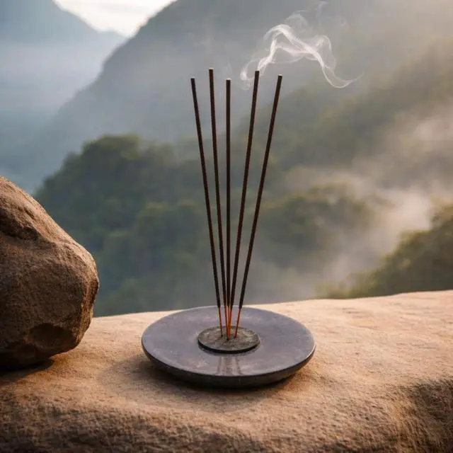 Alt view image 2 of 7 - Handmade Natural Grey Marble Incense Stick Holder