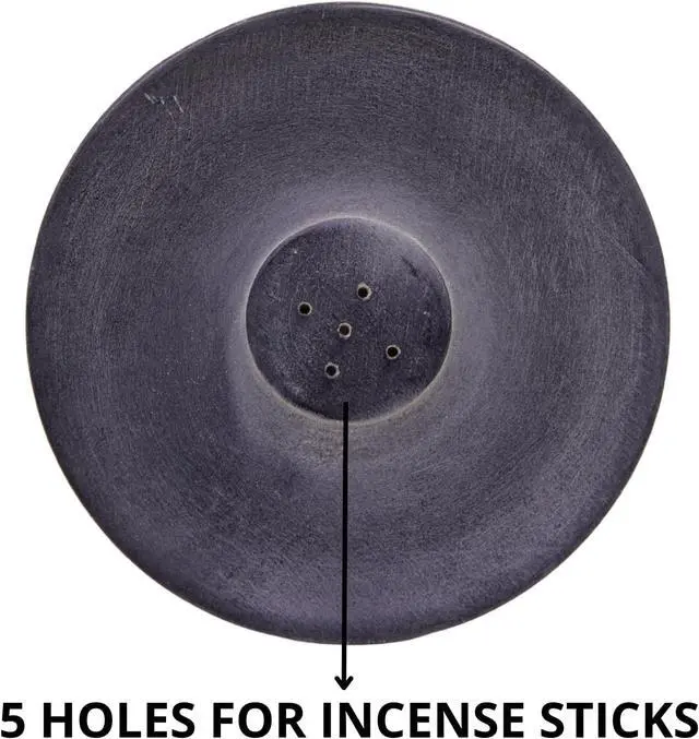 Alt view image 4 of 7 - Handmade Natural Grey Marble Incense Stick Holder