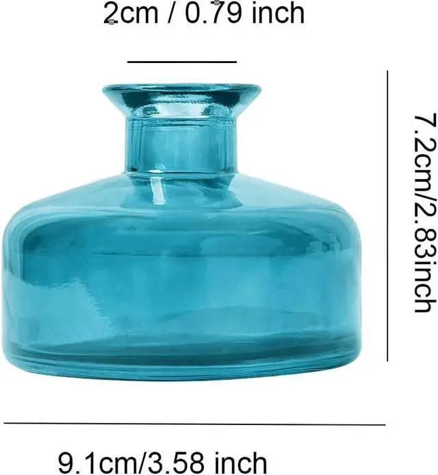 Alt view image 2 of 7 - vipolish 200ML Blue Round Empty Glass Diffuser Bottle for Home Fragrance