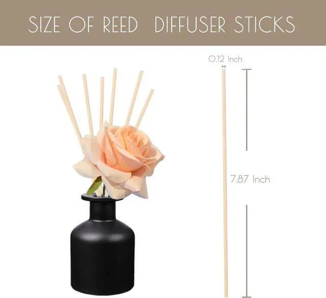 Alt view image 2 of 7 - HOSSIAN 50PCS Reed Diffuser Sticks-7.87inch Natural Rattan Diffuser Reeds-Primary Color Reed Diffuser Refill