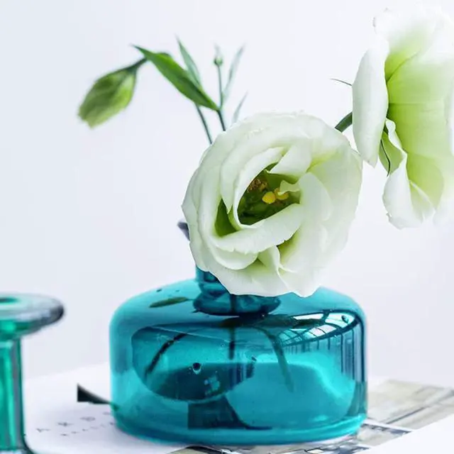 Alt view image 4 of 7 - vipolish 200ML Blue Round Empty Glass Diffuser Bottle for Home Fragrance