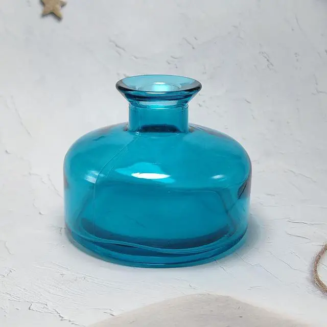 Alt view image 6 of 7 - vipolish 200ML Blue Round Empty Glass Diffuser Bottle for Home Fragrance