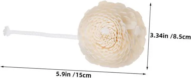 Alt view image 2 of 7 - NOLITOY Diffuser Mixed Sola Flowers, Natural Material Cotton Reed Wood Flowers Decorative Refill Wood Diffuser with Rope