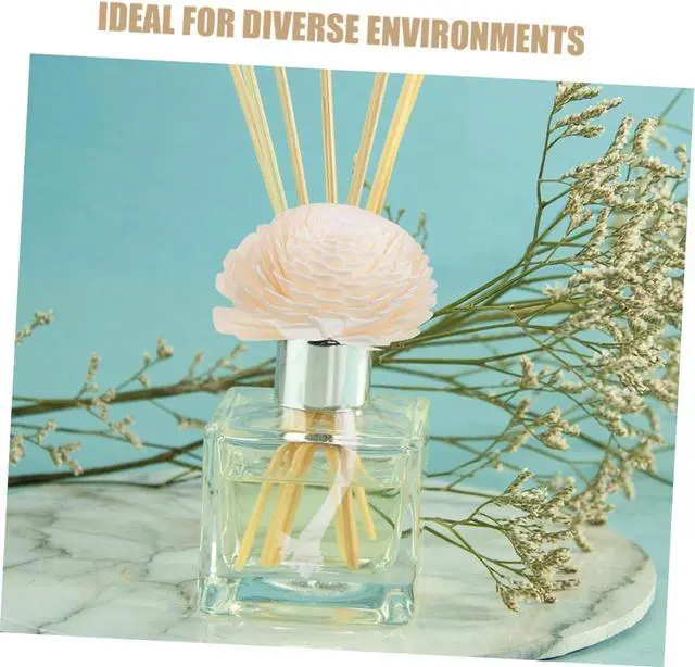 Alt view image 3 of 7 - NOLITOY Diffuser Mixed Sola Flowers, Natural Material Cotton Reed Wood Flowers Decorative Refill Wood Diffuser with Rope