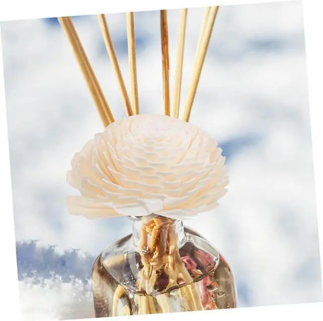 Alt view image 5 of 7 - NOLITOY Diffuser Mixed Sola Flowers, Natural Material Cotton Reed Wood Flowers Decorative Refill Wood Diffuser with Rope
