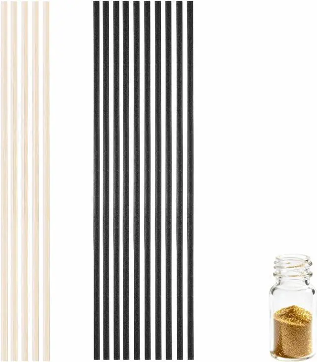 Main image of 15PCS Natural Reed Diffuser Sticks - Strong Scent for Large Rooms, Bathroom & Bedroom. Ideal Housewarming Gift, Coffee Table Decor, Black+True