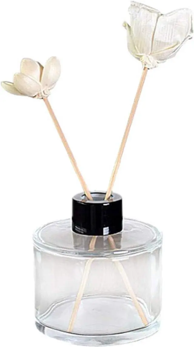 Alt view image 3 of 4 - Teensery 2 Pcs 50ML Glass Diffuser Bottles Empty Refillable Fragrance Diffuser Jars Essential Oils Containers with Black Cap for DIY Replacement Reed Diffuser Gift Sets