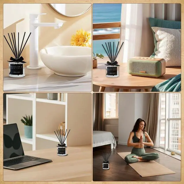 Alt view image 4 of 4 - Extra-Thick 4mm/0.16x 25cm/9.84in Black Reed Diffuser Sticks 50pcs