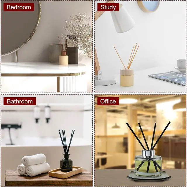 Alt view image 6 of 6 - HARFINGTON 150ml/5oz Empty Glass Diffuser Bottle 3.1" x 3.1" Refillable Fragrance Accessories Aromatherapy Jar Container for Replacement Reed Diffuser DIY Home Bathroom Transparent