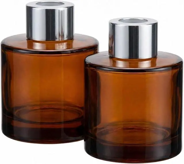 Main image of 2 PCS 50ml/1.7oz Empty Aromatherapy Diffuser Bottles Amber Essential Oils Containers DIY Fragrance Accessories Diffuser Craft Projects for Wedding Party Home Fragrance Bathroom Decoration