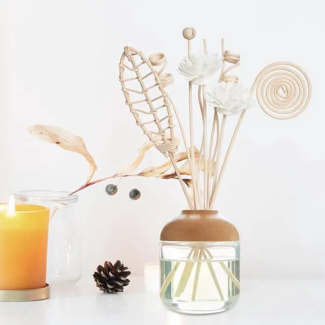Alt view image 3 of 7 - 12 Pcs Reed Diffuser Sticks Rattan Flower Reed Fragrance Diffuser Set Diffuser Sticks for Office Home Decor