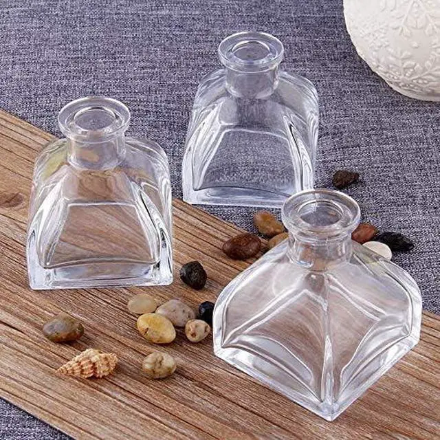 Alt view image 4 of 4 - 50ml/1.69 Fl Oz Square Glass Diffuser Bottles, DIY Replacement Reed Diffuser Jars, Fragrance Accessories for Diffuser Sets