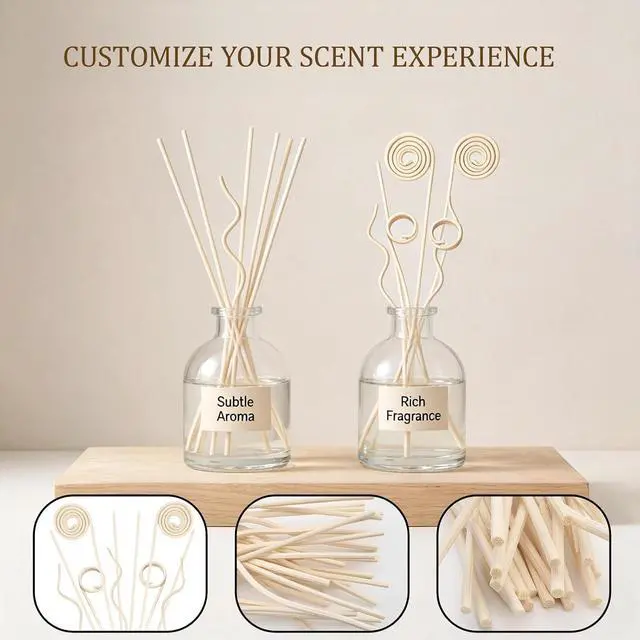 Alt view image 4 of 6 - 10PCS Reed Diffuser Sticks - Rattan Reed Diffuser Sticks Natural Rattan Wood Essential Oil Diffuser Sticks, Keep Fragrance Scent for Home, Living Room, Bathroom, Bedroom, Office, Decor