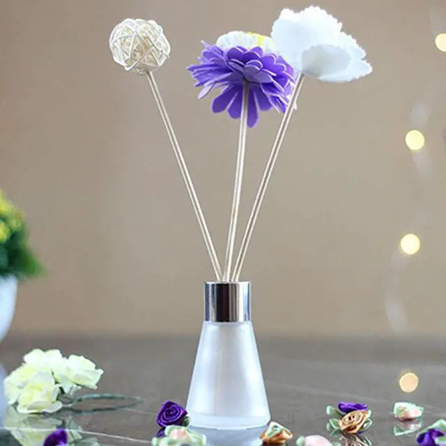 Alt view image 4 of 4 - Teensery 2 Pcs Empty Frosted Glass Diffuser Bottles Refillable Fragrance Diffuser Jars Essential Oils Containers with Silver Cap for DIY Replacement Reed Diffuser Gift Sets (30ML)