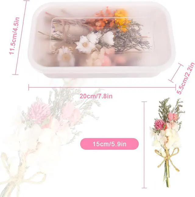Alt view image 7 of 7 - 6Pcs Mini Dried Flowers Bouquet, Mixed Natural Dried Flowers Gypsophila Bouquets Boutonniere Table Centerpieces Birthday Cake Flowers for DIY Crafts with 3 Flower Stickers 10m Hemp Rope
