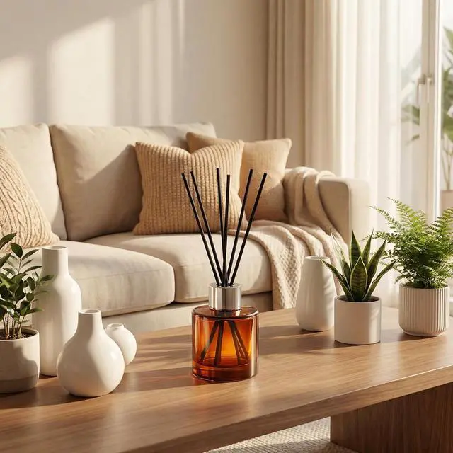 Alt view image 2 of 7 - 2 PCS 50ml/1.7oz Empty Aromatherapy Diffuser Bottles Amber Essential Oils Containers DIY Fragrance Accessories Diffuser Craft Projects for Wedding Party Home Fragrance Bathroom Decoration
