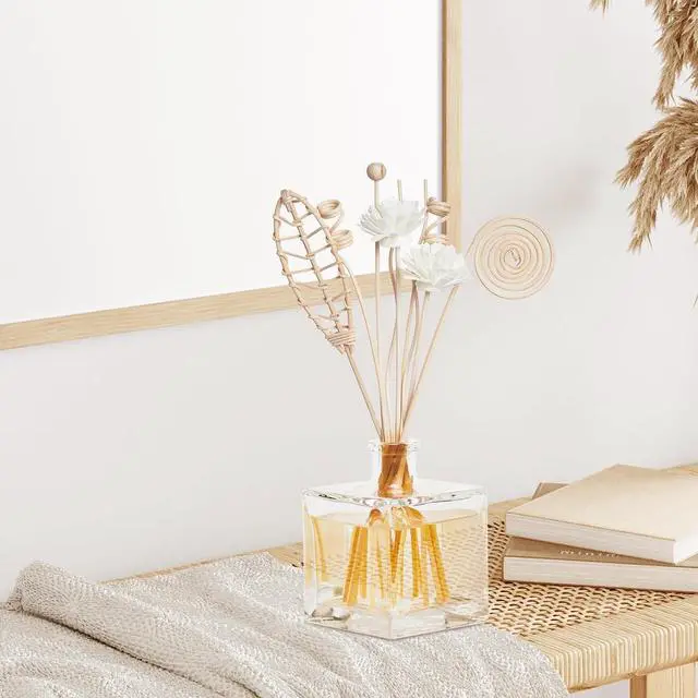 Alt view image 6 of 7 - 12 Pcs Reed Diffuser Sticks Rattan Flower Reed Fragrance Diffuser Set Diffuser Sticks for Office Home Decor
