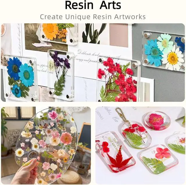 Alt view image 4 of 7 - 72Pcs Dried Pressed Flowers for Resin, Natural Dried Flowers for Crafts, Real Pressed Flowers Dry Leaves Bulk for Epoxy Resin Jewelry,Scrapbook,Picture Frame,Bookmarks,Candle & Soap Making