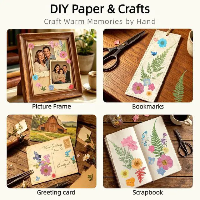 Alt view image 5 of 7 - 72Pcs Dried Pressed Flowers for Resin, Natural Dried Flowers for Crafts, Real Pressed Flowers Dry Leaves Bulk for Epoxy Resin Jewelry,Scrapbook,Picture Frame,Bookmarks,Candle & Soap Making