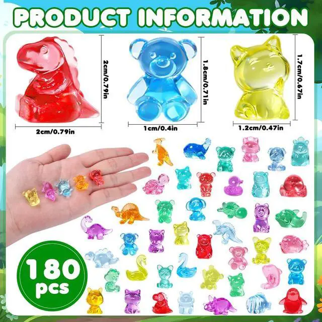 Alt view image 2 of 7 - DIYDEC 180Pcs Mini Resin Animal 50 Styles Tiny Resin Figurines to Hide