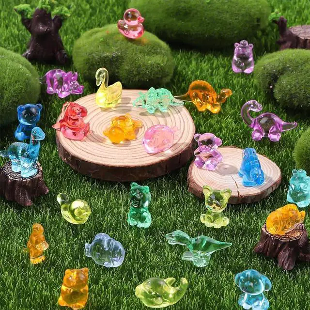 Alt view image 6 of 7 - DIYDEC 180Pcs Mini Resin Animal 50 Styles Tiny Resin Figurines to Hide