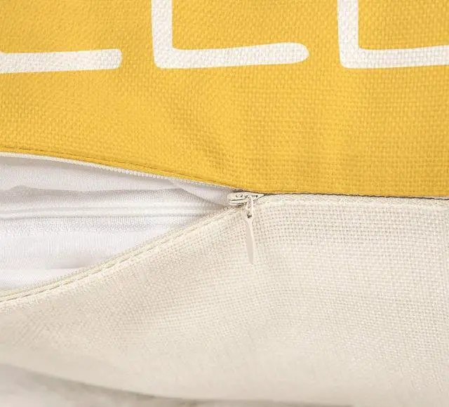 Alt view image 3 of 6 - 4TH Emotion Hello Sunshine Pillow Cover Farmhouse Yellow Lumbar Pillow Cover Spring Summer Decorations Cushion Case for Sofa Couch Polyester Linen 12x20 Inches