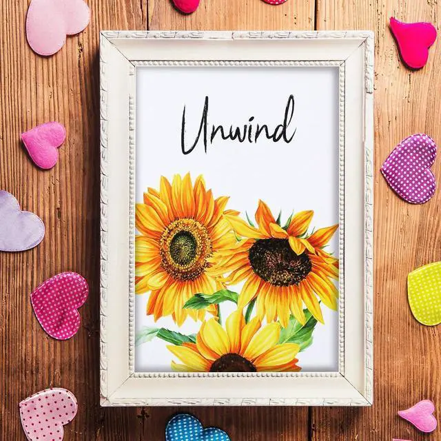 Alt view image 4 of 7 - Zonon 6 Pieces Sunflower Bathroom Decor Sunflower Canvas Wall Art for Kitchen Yellow Bathroom Art Accessories 8 x 10 Inch Unframed Paper Decor Pictures for Stylish Women College Living Room Bedroom