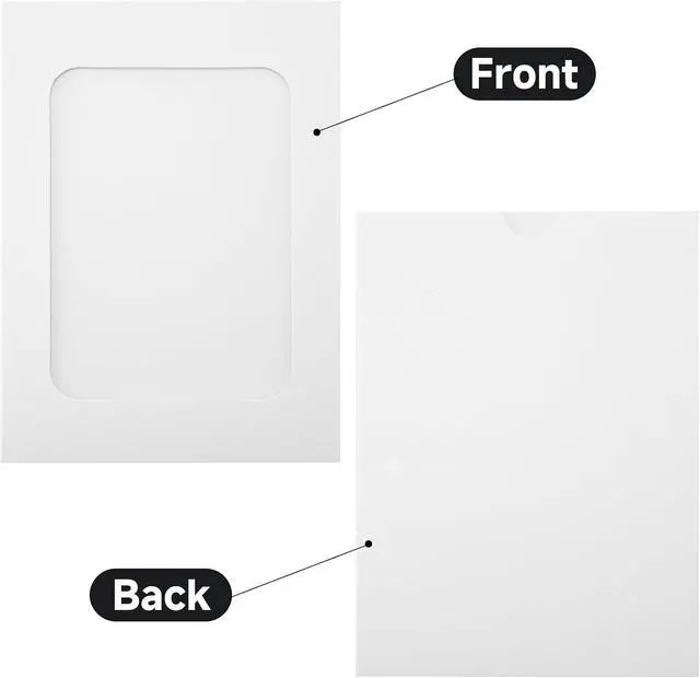 Alt view image 3 of 7 - Anwyll 30Pcs Paper Picture Frames - 4x6'' White Paper Photo Frames Cardboard Picture Frames with Clip and String DIY Clip Photo Holders Photo Hanging Display Kit Wall Decoration for Home Party Office