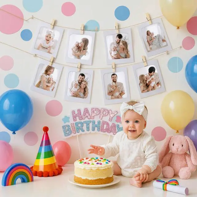 Alt view image 5 of 7 - Anwyll 30Pcs Paper Picture Frames - 4x6'' White Paper Photo Frames Cardboard Picture Frames with Clip and String DIY Clip Photo Holders Photo Hanging Display Kit Wall Decoration for Home Party Office