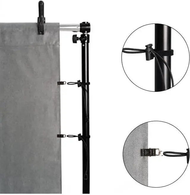 Alt view image 2 of 7 - Background Backdrop Clips Clamps Holder for Photo Video Studio,12 Pack,Black