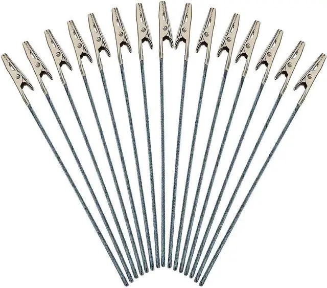 Main image of 50 Pcs Metal Wires Alligator Clips Long Tail - Photo Clips 6 Inch (150mm)