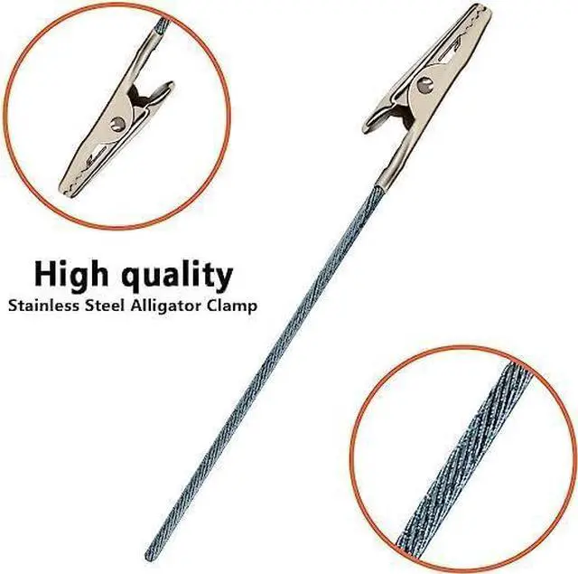 Alt view image 2 of 4 - 50 Pcs Metal Wires Alligator Clips Long Tail - Photo Clips 6 Inch (150mm)