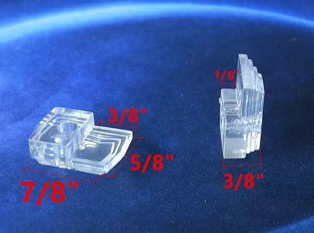 Alt view image 2 of 5 - 20pcs Clear Plastic Mirror Holder Clips for 1/8 Inch Thickness Mirror Mounting Clip Mirror Hanging Kit with Screw and Anchor for The Wall Mount