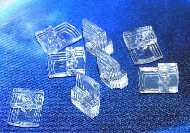 Alt view image 3 of 5 - 20pcs Clear Plastic Mirror Holder Clips for 1/8 Inch Thickness Mirror Mounting Clip Mirror Hanging Kit with Screw and Anchor for The Wall Mount