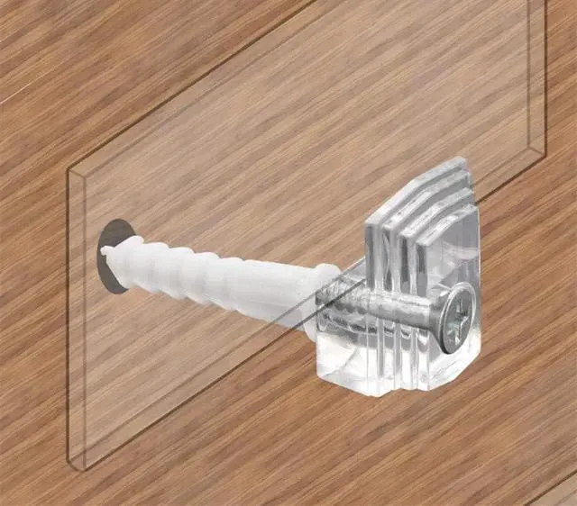 Alt view image 4 of 5 - 20pcs Clear Plastic Mirror Holder Clips for 1/8 Inch Thickness Mirror Mounting Clip Mirror Hanging Kit with Screw and Anchor for The Wall Mount