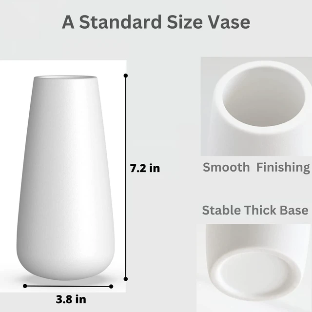 Alt view image 5 of 7 - DECORPIA Premium Ceramic Vase for Pampas Grass - Flower Vase for Home Decor, Minimalism Style for Modern Table Shelf, Vases for Flowers for Kitchen Living Room Centerpieces, Office Desk Vase (Medium)