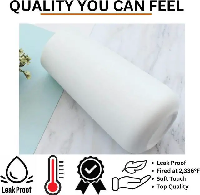 Alt view image 5 of 7 - DECORPIA White Ceramic Vase - Modern Flower Vase for Home Decor - Cute Vase for Pampas Grass - Desk Aesthetic Room Decor- Farmhouse Decor - Living Room - Dining Table - Office - Kitchen Shelf