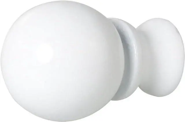Alt view image 4 of 5 - 1-1/2 Inch Lamp Finial Oil Rubbed White Steel Ball Knob Shade Cap for Harp Holder - 2pcs Decoration
