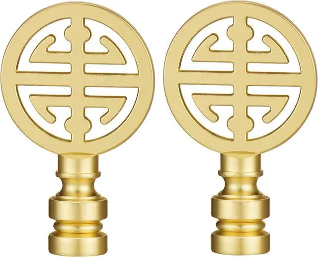 Main image of Canomo Oriental Asian Lamp Finial Cap Knob for Lamp Top, Brass, 2.16 Inches