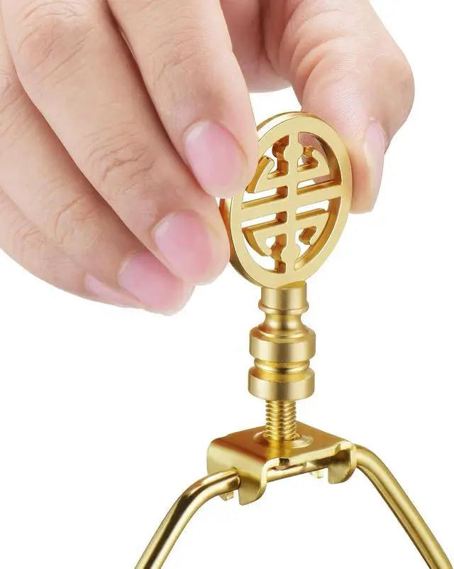 Alt view image 2 of 6 - Canomo Oriental Asian Lamp Finial Cap Knob for Lamp Top, Brass, 2.16 Inches