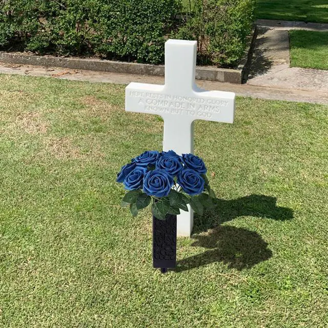 Alt view image 2 of 6 - Cemetery Vase with Foam for Artificial Flower Grave Decorations
