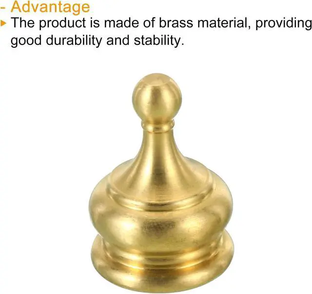 Alt view image 4 of 5 - Patikil M10 Lamp Finial Cap Knob, 2 Pack Shade Harp Top Screw Decoration for Table & Floor Lamps, Solid Brass
