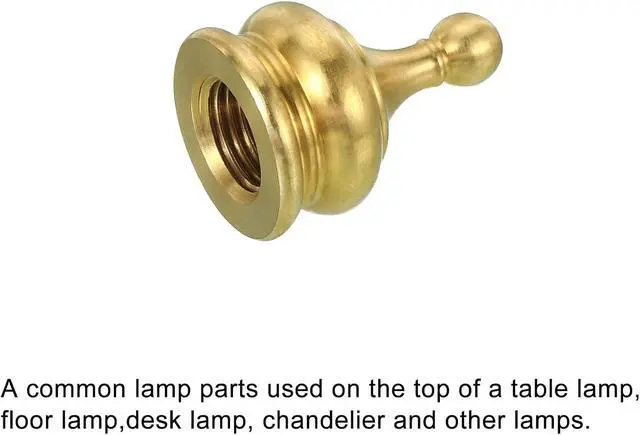 Alt view image 5 of 5 - Patikil M10 Lamp Finial Cap Knob, 2 Pack Shade Harp Top Screw Decoration for Table & Floor Lamps, Solid Brass
