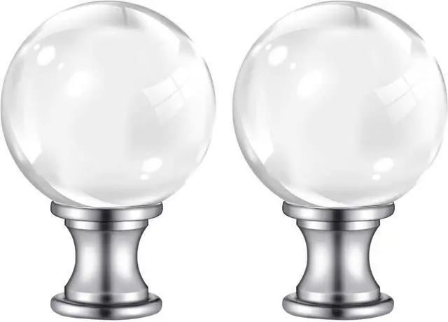 Main image of Lamp Finials, 1/4-27 Inch Threaded Base Lamp Finials, 2 Pack