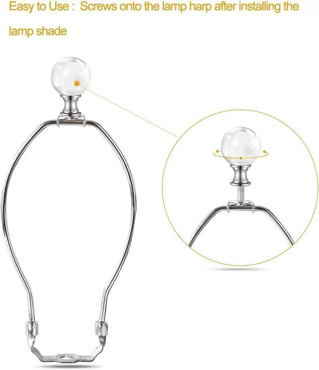 Alt view image 6 of 7 - Lamp Finials, 1/4-27 Inch Threaded Base Lamp Finials, 2 Pack