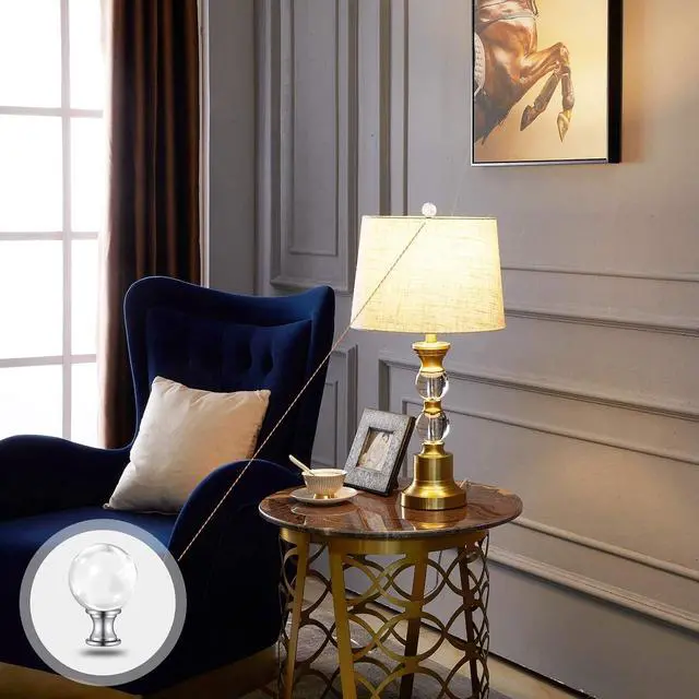 Alt view image 7 of 7 - Lamp Finials, 1/4-27 Inch Threaded Base Lamp Finials, 2 Pack
